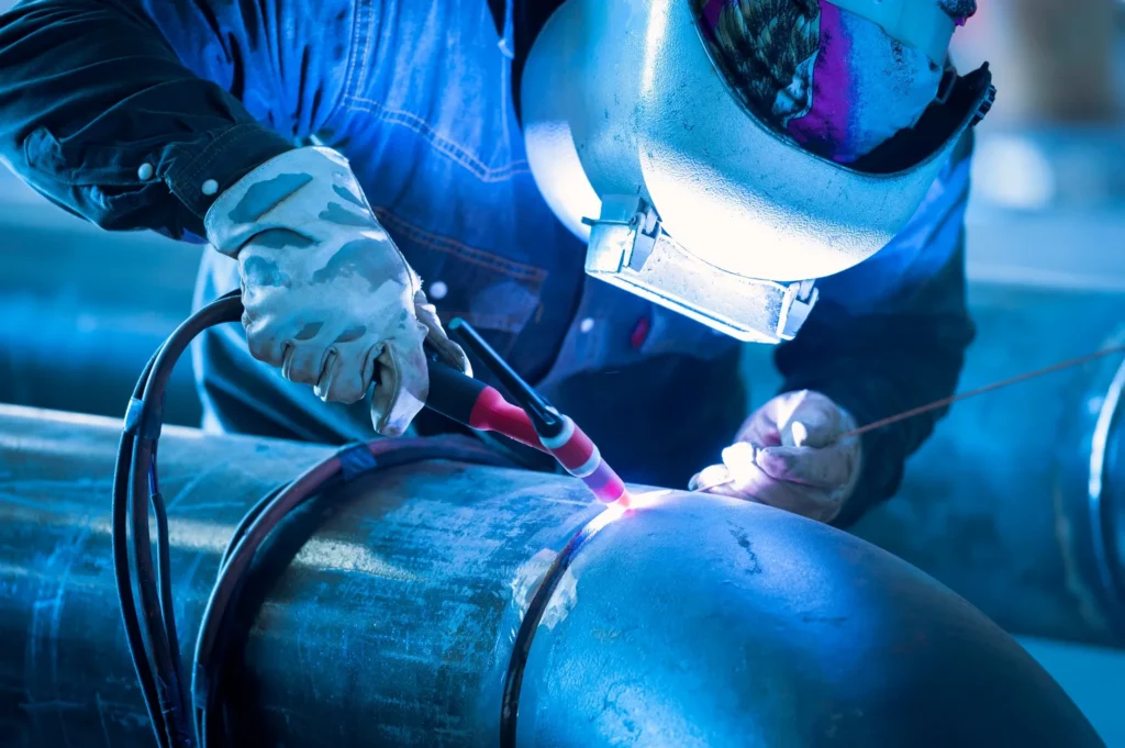 Welding in workshop